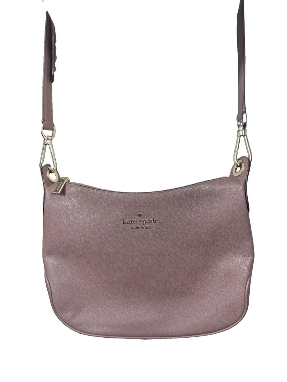 Kate Spade New York Pebbled Leather Shoulder Crossbody Bag Purse Hobo Gold Fawn